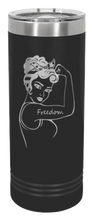 Load image into Gallery viewer, Freedom Girl Laser Engraved Skinny Tumbler (Etched)
