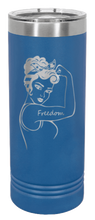 Load image into Gallery viewer, Freedom Girl Laser Engraved Skinny Tumbler (Etched)
