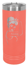 Load image into Gallery viewer, Freedom Girl Laser Engraved Skinny Tumbler (Etched)
