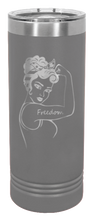 Load image into Gallery viewer, Freedom Girl Laser Engraved Skinny Tumbler (Etched)
