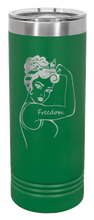 Load image into Gallery viewer, Freedom Girl Laser Engraved Skinny Tumbler (Etched)
