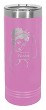 Load image into Gallery viewer, Freedom Girl Laser Engraved Skinny Tumbler (Etched)
