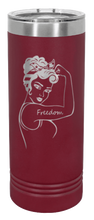 Load image into Gallery viewer, Freedom Girl Laser Engraved Skinny Tumbler (Etched)
