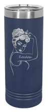 Load image into Gallery viewer, Freedom Girl Laser Engraved Skinny Tumbler (Etched)
