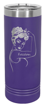 Load image into Gallery viewer, Freedom Girl Laser Engraved Skinny Tumbler (Etched)
