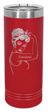 Load image into Gallery viewer, Freedom Girl Laser Engraved Skinny Tumbler (Etched)
