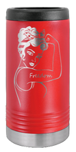 Load image into Gallery viewer, Freedom Girl Laser Engraved Slim Can Insulated Koosie
