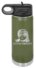 Load image into Gallery viewer, Trump Let&#39;s Go Brandon Laser Engraved Water Bottle (Etched)
