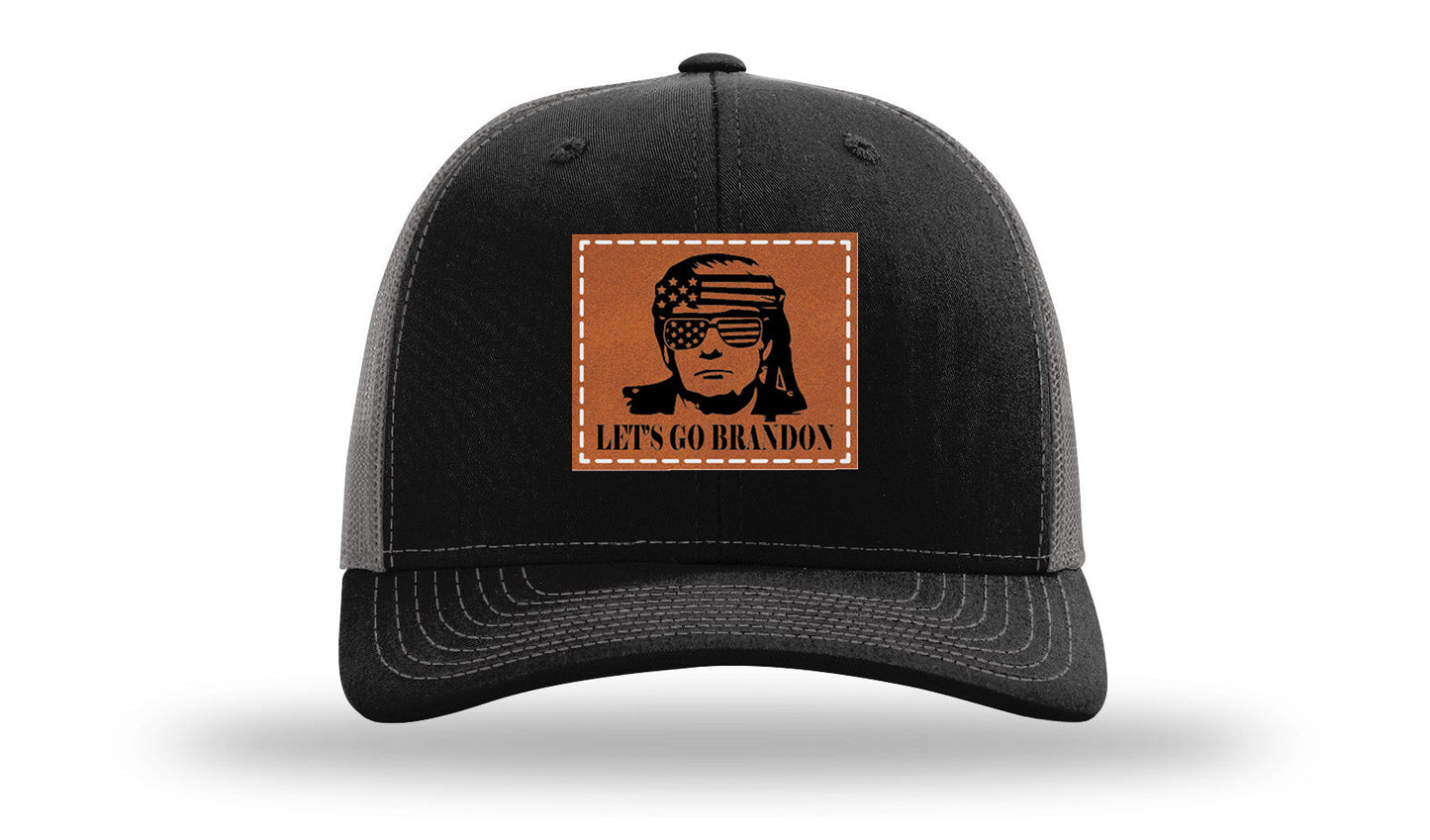 Trump - Let's Go Brandon Leather Patch Richardson 112 Hat