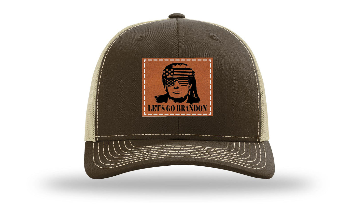 Trump - Let's Go Brandon Leather Patch Richardson 112 Hat