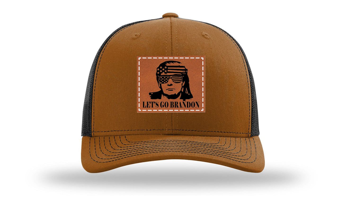 Trump - Let's Go Brandon Leather Patch Richardson 112 Hat