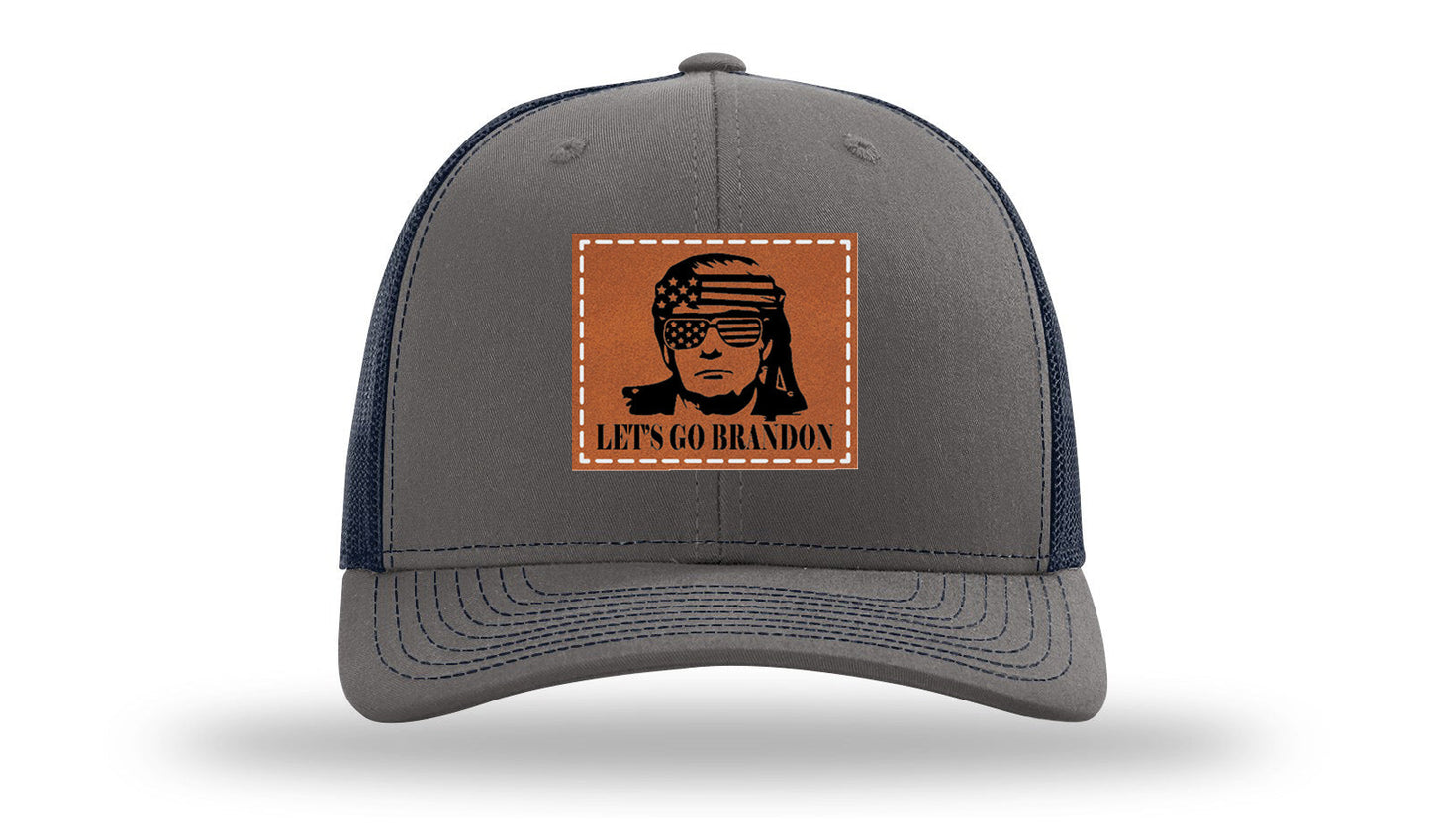 Trump - Let's Go Brandon Leather Patch Richardson 112 Hat