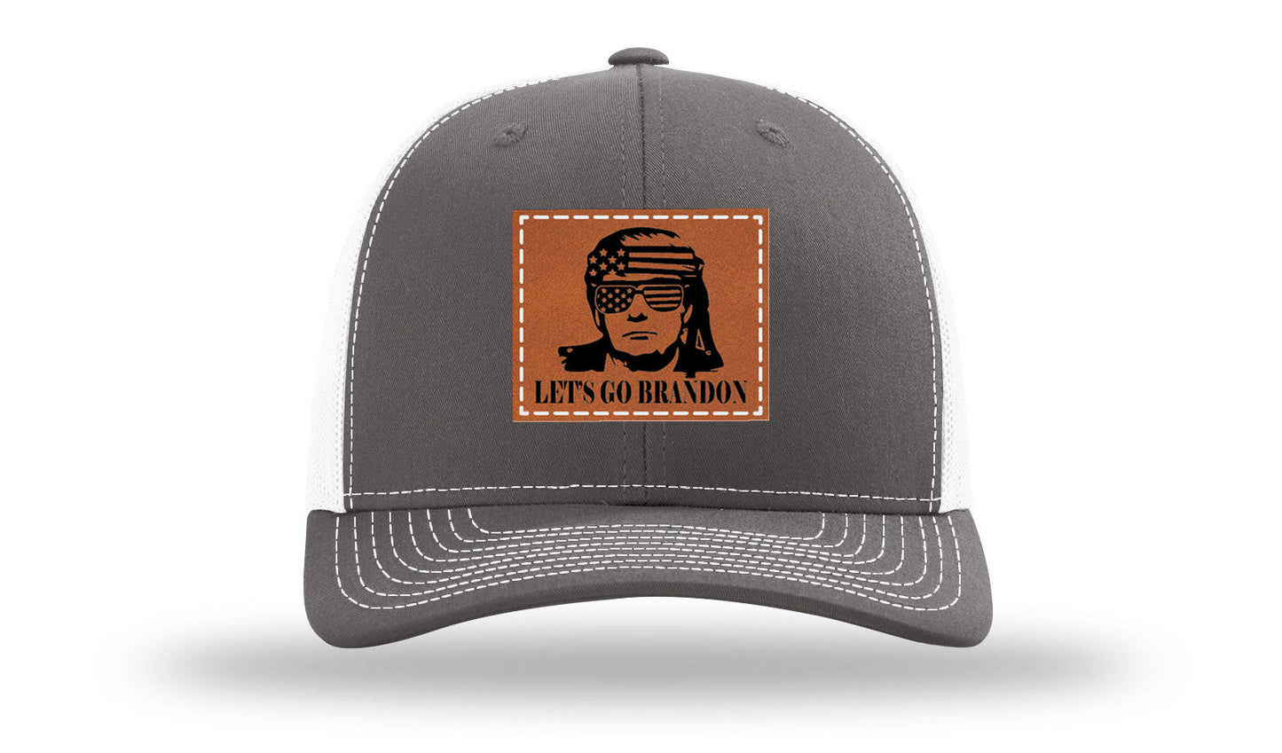 Trump - Let's Go Brandon Leather Patch Richardson 112 Hat