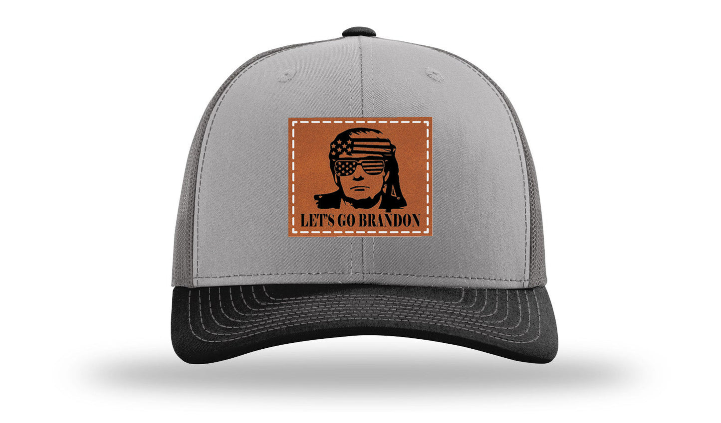 Trump - Let's Go Brandon Leather Patch Richardson 112 Hat