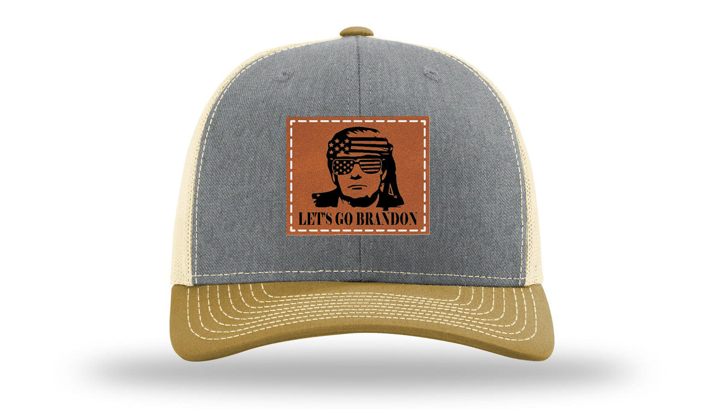 Trump - Let's Go Brandon Leather Patch Richardson 112 Hat