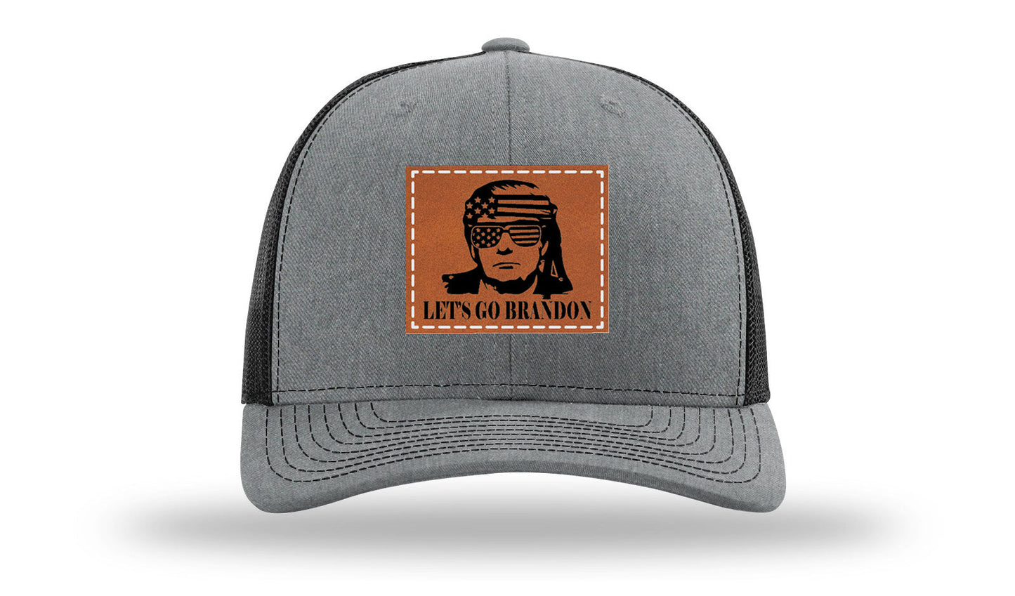 Trump - Let's Go Brandon Leather Patch Richardson 112 Hat