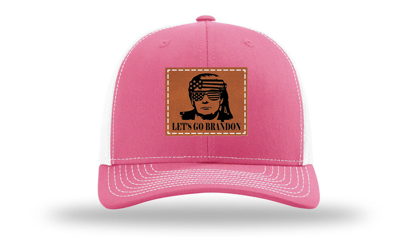 Trump - Let's Go Brandon Leather Patch Richardson 112 Hat