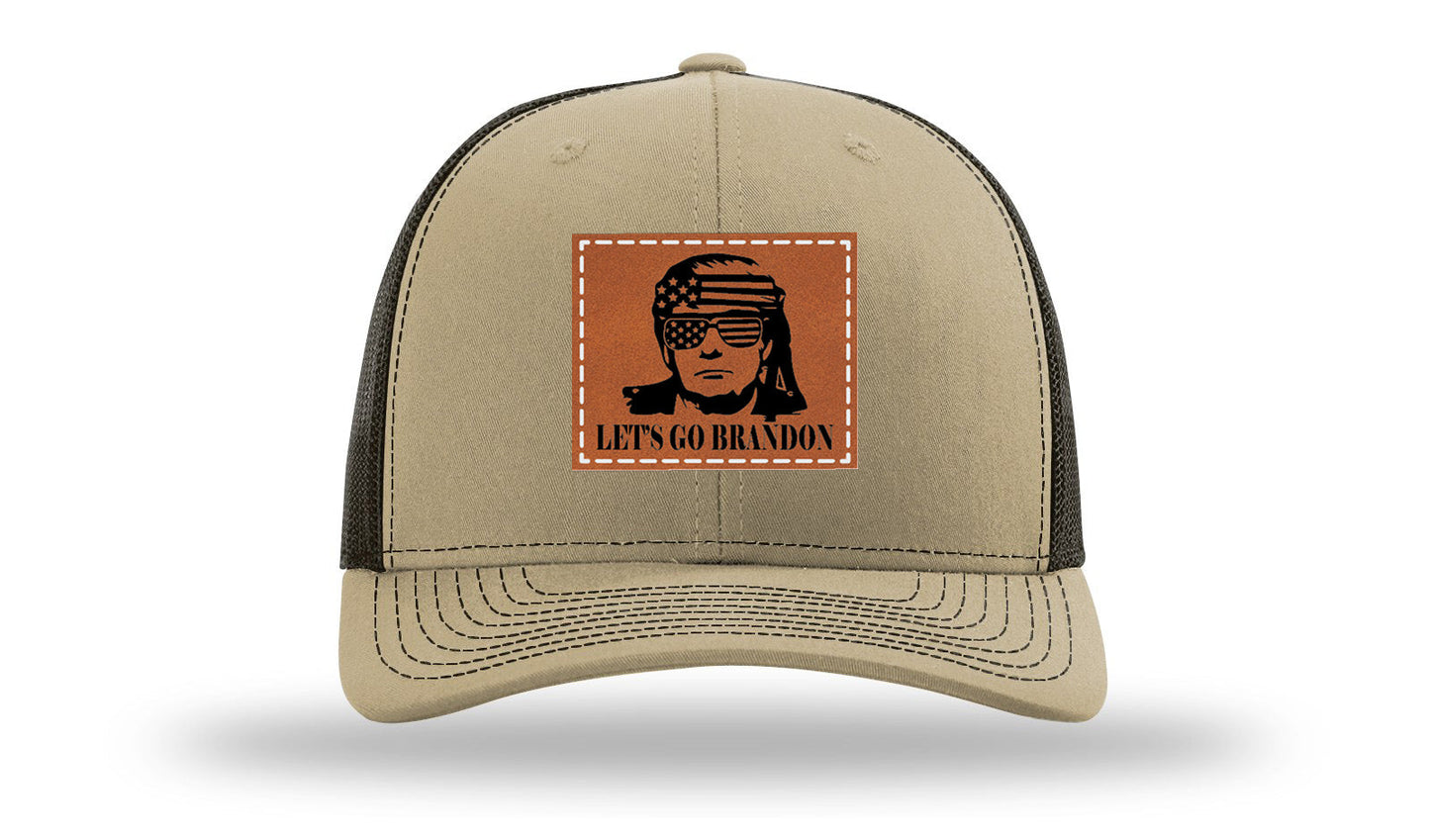 Trump - Let's Go Brandon Leather Patch Richardson 112 Hat