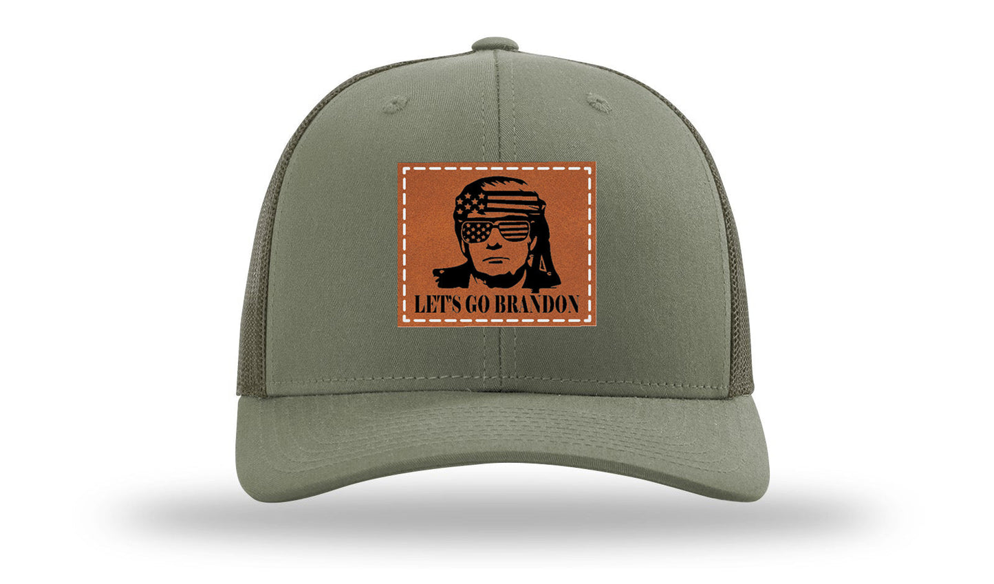 Trump - Let's Go Brandon Leather Patch Richardson 112 Hat