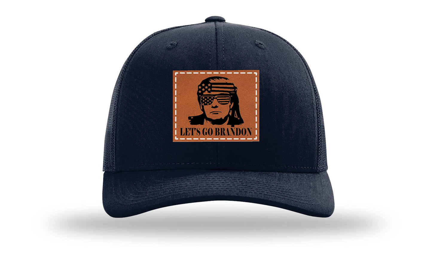 Trump - Let's Go Brandon Leather Patch Richardson 112 Hat