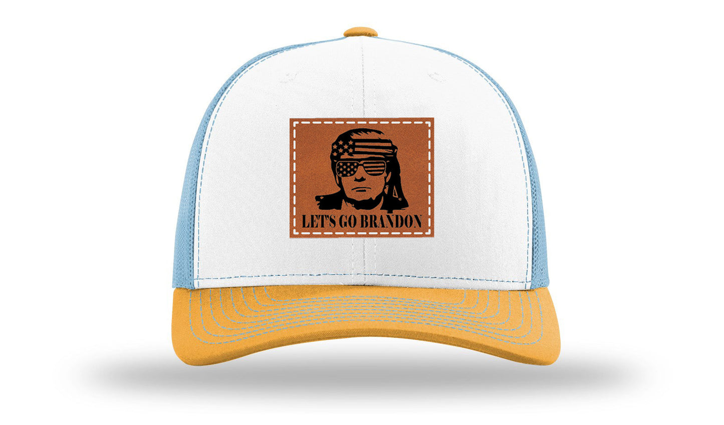 Trump - Let's Go Brandon Leather Patch Richardson 112 Hat