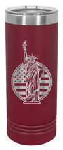 Load image into Gallery viewer, Liberty Laser Engraved Skinny Tumbler (Etched)
