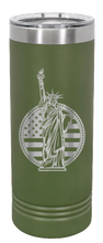 Load image into Gallery viewer, Liberty Laser Engraved Skinny Tumbler (Etched)
