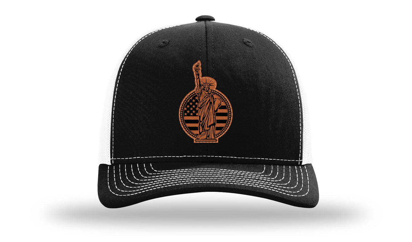 Liberty Leather Patch Richardson 112 Hat-Black / White