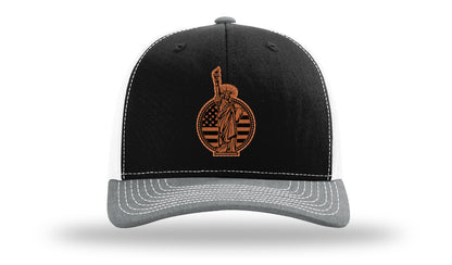 Liberty Leather Patch Richardson 112 Hat-Black / White / Heather Grey