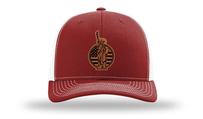 Liberty Leather Patch Richardson 112 Hat-Cardinal / White