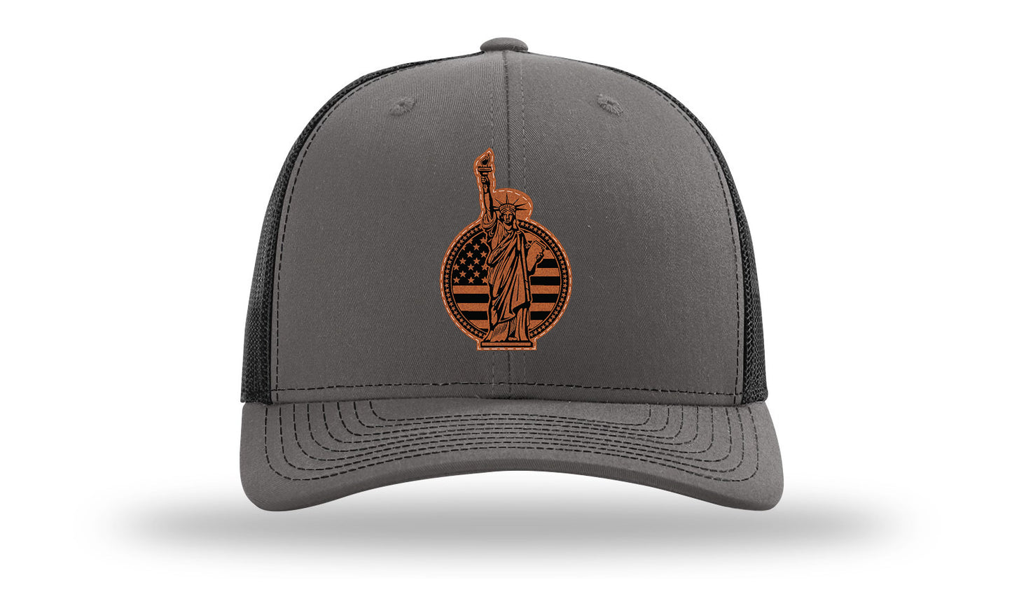 Liberty Leather Patch Richardson 112 Hat-Charcoal / Black