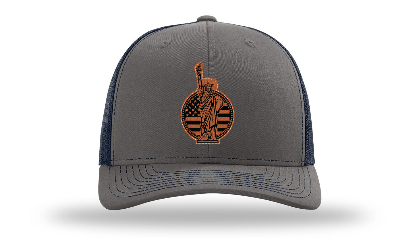 Liberty Leather Patch Richardson 112 Hat-Charcoal / Navy