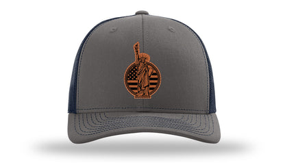 Liberty Leather Patch Richardson 112 Hat-Charcoal / Navy