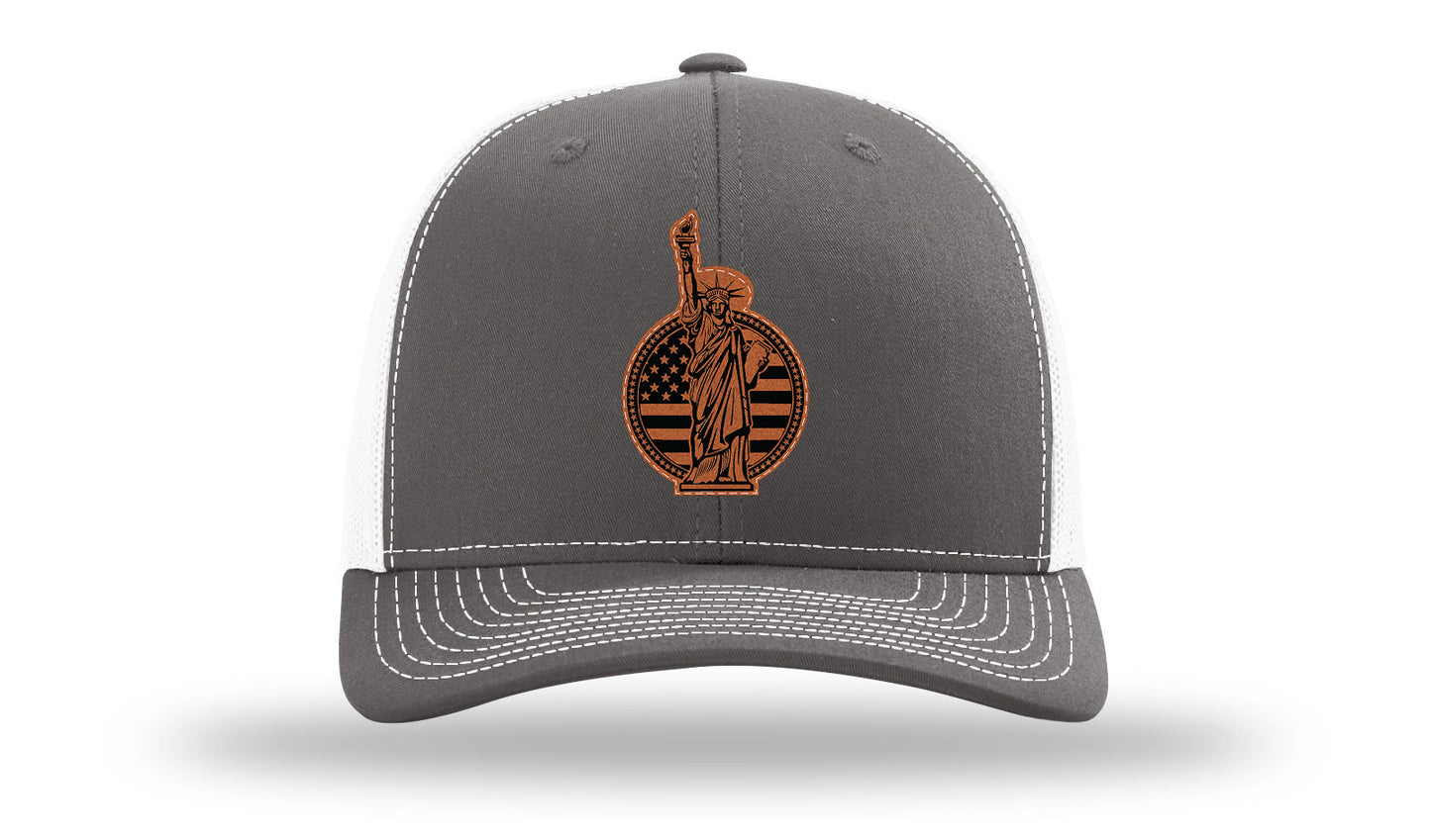 Liberty Leather Patch Richardson 112 Hat-Charcoal / White