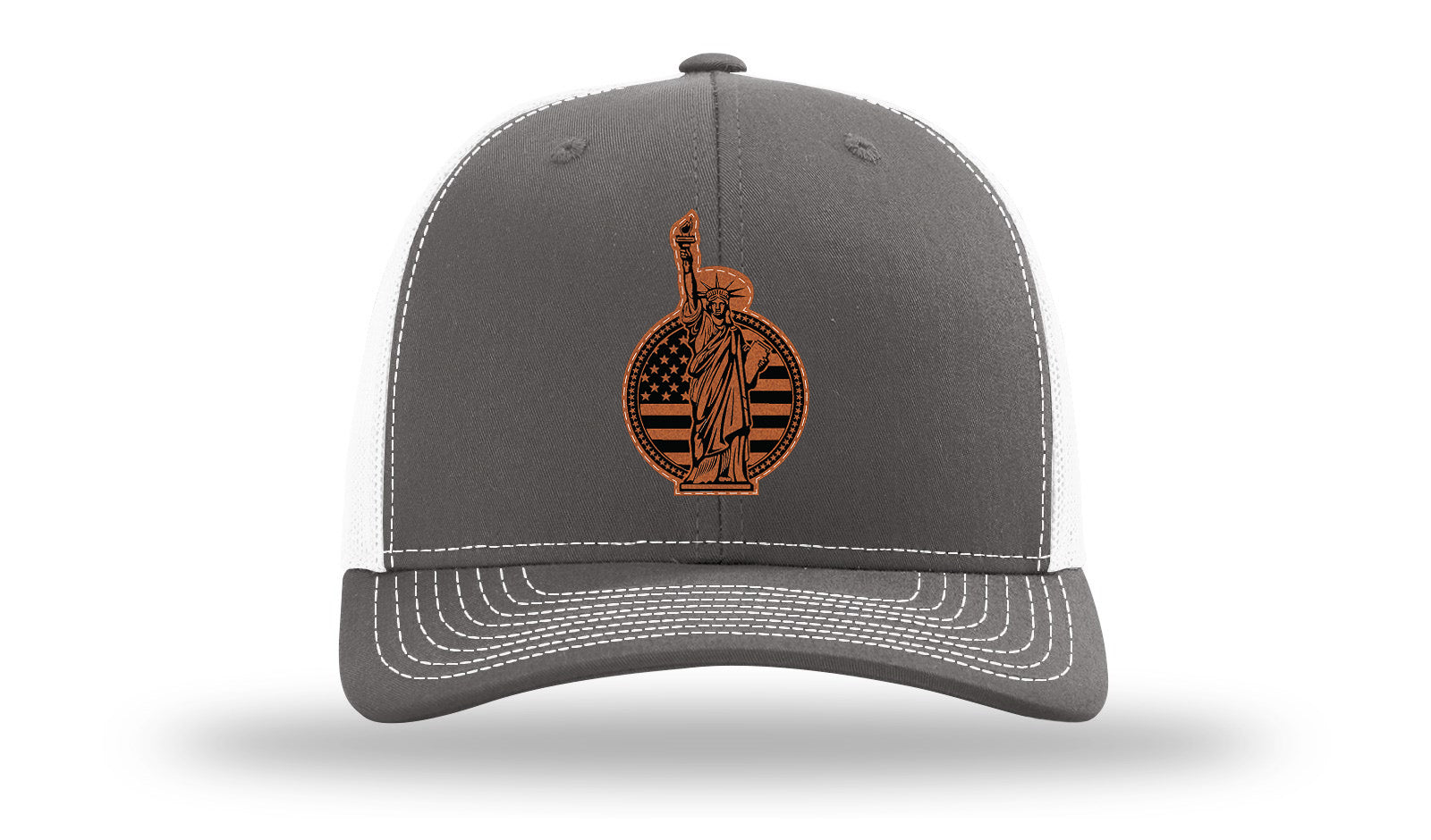 Liberty Leather Patch Richardson 112 Hat-Charcoal / White