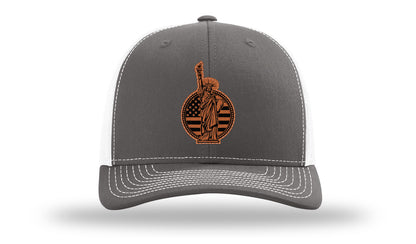 Liberty Leather Patch Richardson 112 Hat-Charcoal / White