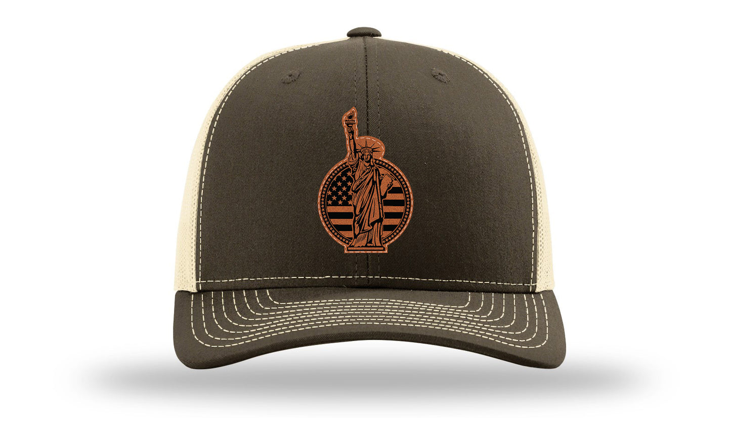 Liberty Leather Patch Richardson 112 Hat-Chocolate Chip/  Birch