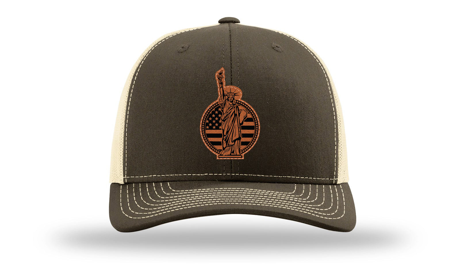 Liberty Leather Patch Richardson 112 Hat-Chocolate Chip/  Birch