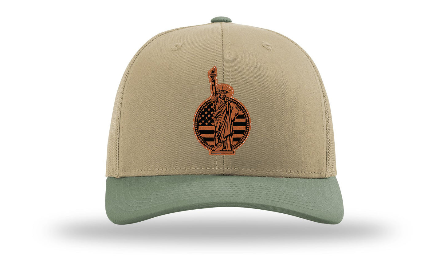 Liberty Leather Patch Richardson 112 Hat-Khaki / Loden - CMB