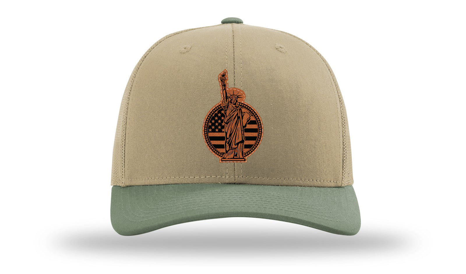 Liberty Leather Patch Richardson 112 Hat-Khaki / Loden - CMB
