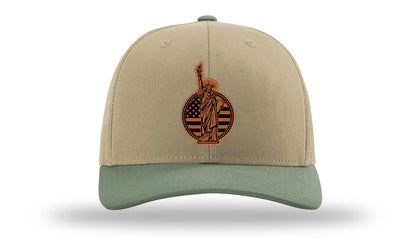 Liberty Leather Patch Richardson 112 Hat-Khaki / Loden - CMB