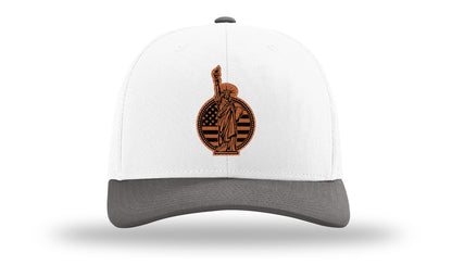 Liberty Leather Patch Richardson 112 Hat-White / Charcaol - CMB 