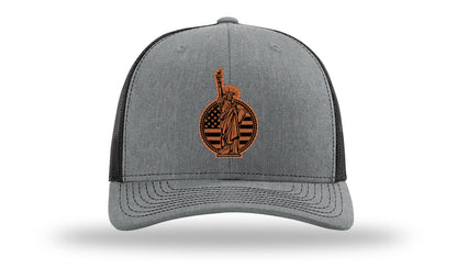 Liberty Leather Patch Richardson 112 Hat-Heather Grey / Black