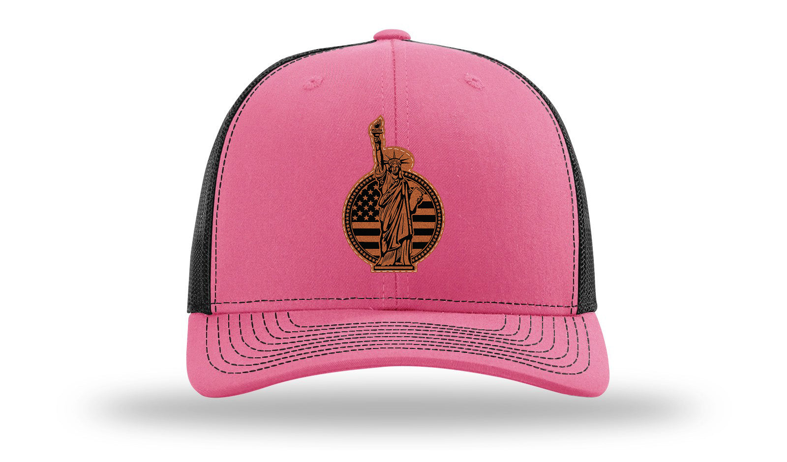 Liberty Leather Patch Richardson 112 Hat-Hot Pink / Black