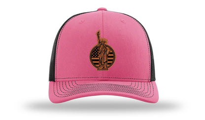 Liberty Leather Patch Richardson 112 Hat-Hot Pink / Black