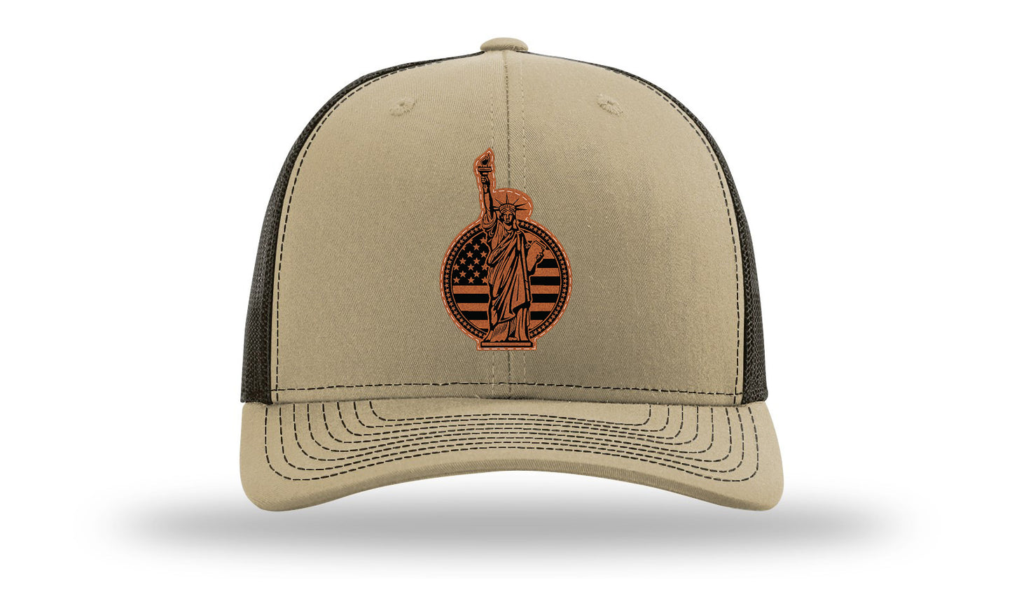 Liberty Leather Patch Richardson 112 Hat-Khaki / Coffee