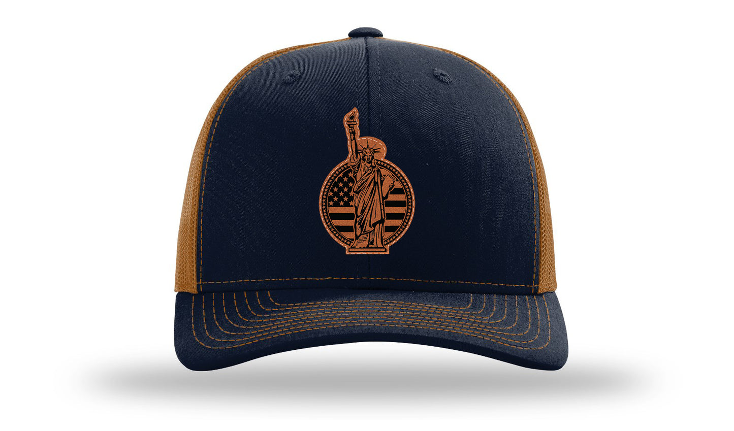 Liberty Leather Patch Richardson 112 Hat-Navy / Charcoal