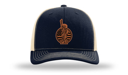Liberty Leather Patch Richardson 112 Hat-Navy / Caramel