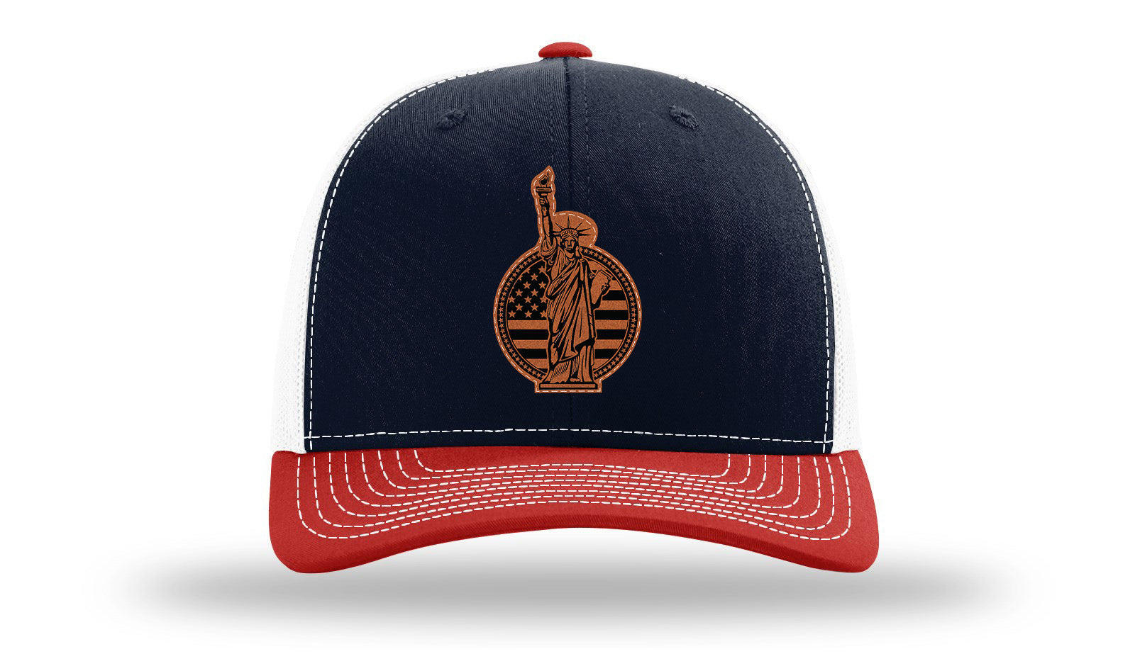 Liberty Leather Patch Richardson 112 Hat-Navy / White / Red