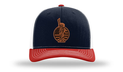 Liberty Leather Patch Richardson 112 Hat-Navy / White / Red